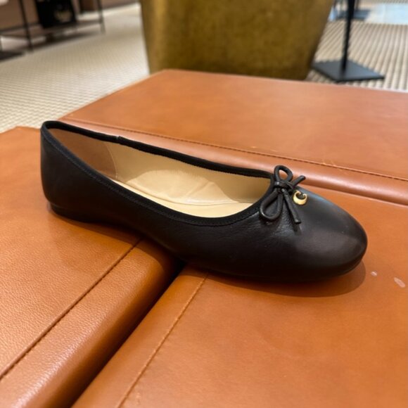 NIB! Coach CS066 Abigail Leather Flat Ballet Women's Shoes In Black SZ 5.5 to7.5 - Picture 3 of 9